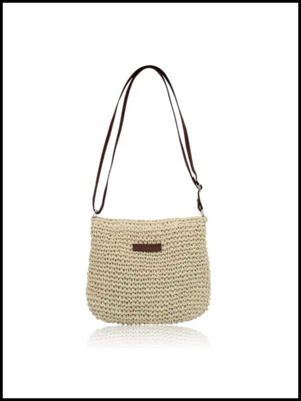 Women Small Straw Crossbody Bag Boho Handmade Woven Shoulder Purse Summer Beach